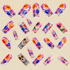 12 Sizes-24 Pcs Press On Nails Y1111
