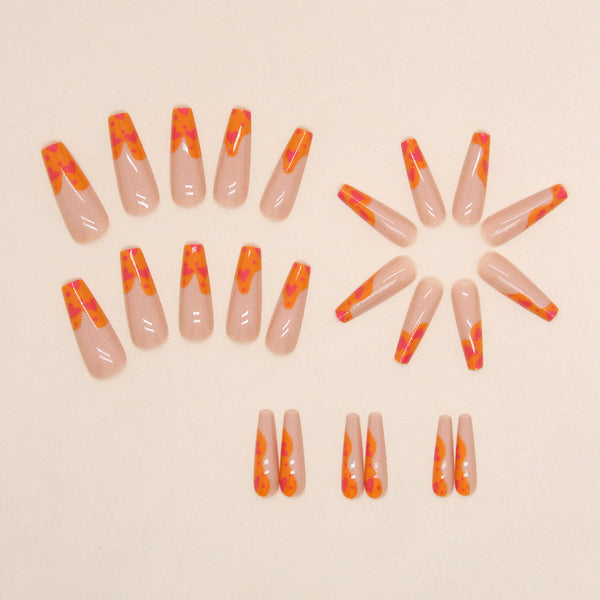 12 Sizes-24 Pcs Press On Nails W1432