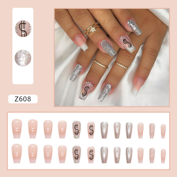 12 Sizes-24 Pcs Press On Nails Z608