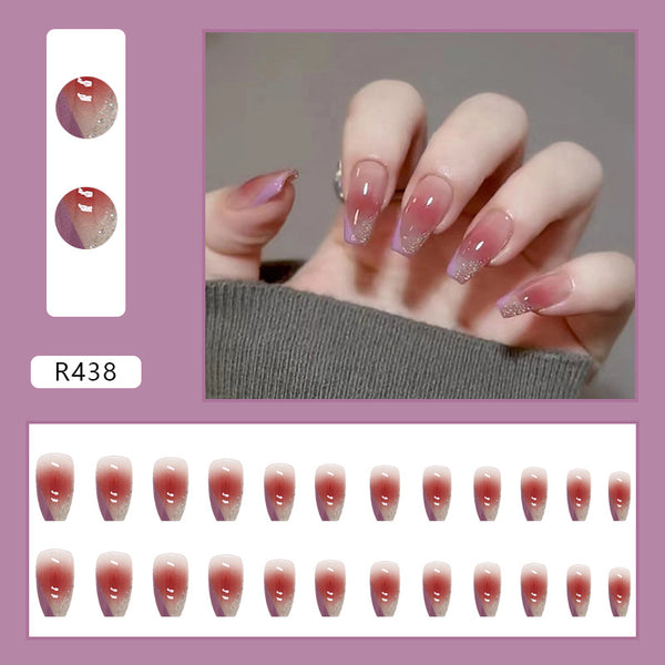 12 Sizes-24 Pcs Press On Nails R402