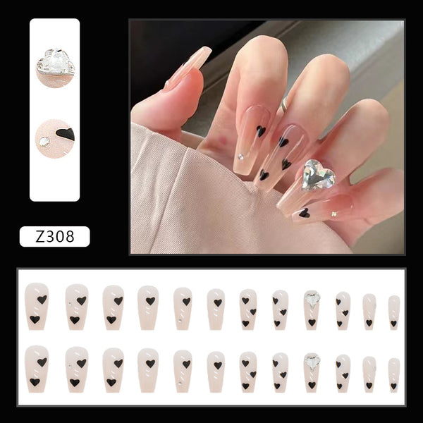 12 Sizes-24 Pcs Press On Nails Z283