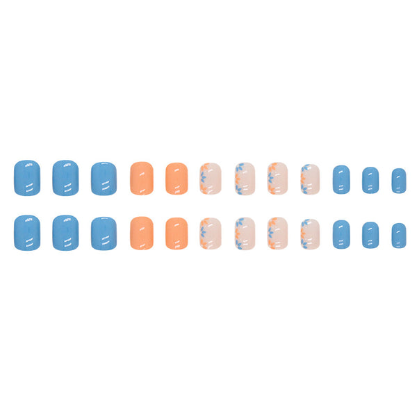 12 Sizes-24 Pcs Press On Nails W1124