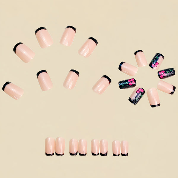 12 Sizes-24 Pcs Press On Nails Y1133