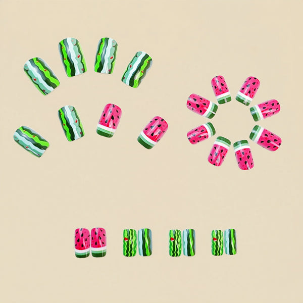 12 Sizes-24 Pcs Press On Nails Y731
