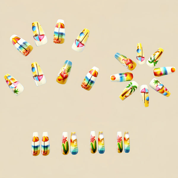 12 Sizes-24 Pcs Press On Nails Y519