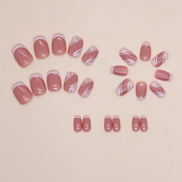 12 Sizes-24 Pcs Press On Nails W1239