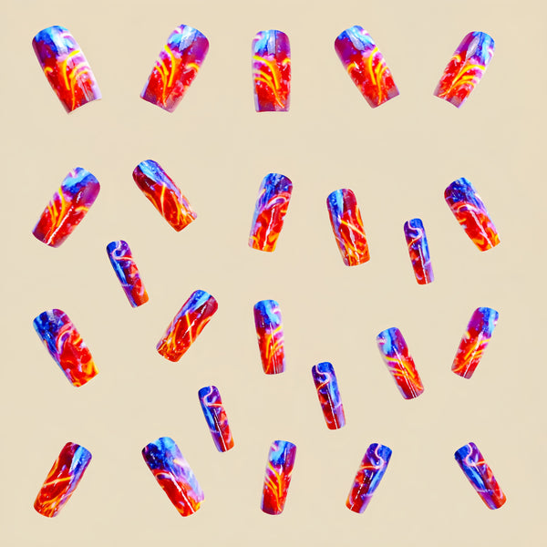 12 Sizes-24 Pcs Press On Nails Y412