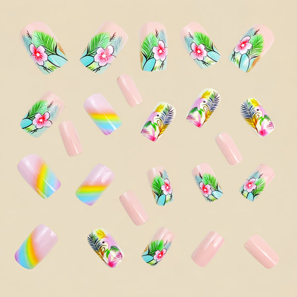 12 Sizes-24 Pcs Press On Nails Y913