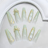 12 Sizes-24 Pcs Press On Nails Z1047