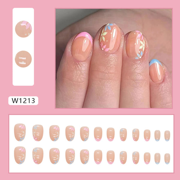 12 Sizes-24 Pcs Press On Nails W1213