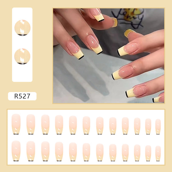 12 Sizes-24 Pcs Press On Nails R521