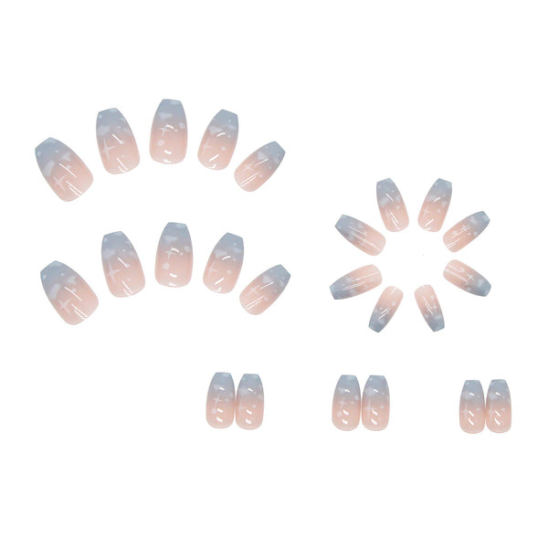 12 Sizes-24 Pcs Press On Nails W002