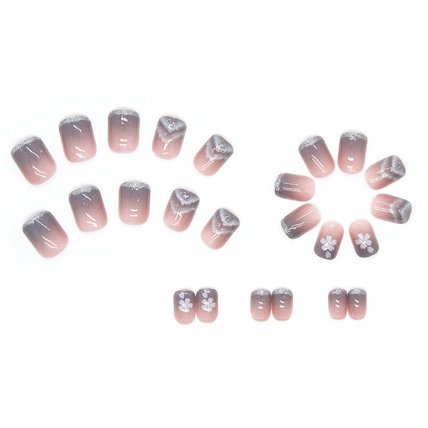 12 Sizes-24 Pcs Press On Nails R534