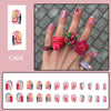 12 Sizes-24 Pcs Press On Nails C404