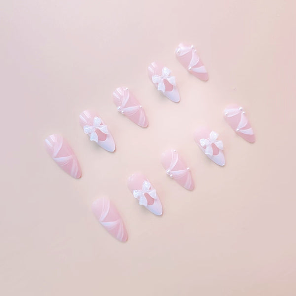 12 Sizes-24 Pcs Press On Nails S206