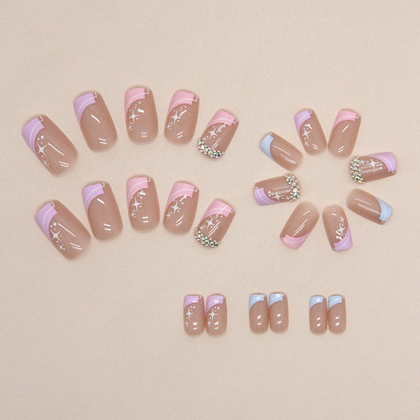 12 Sizes-24 Pcs Press On Nails Z767