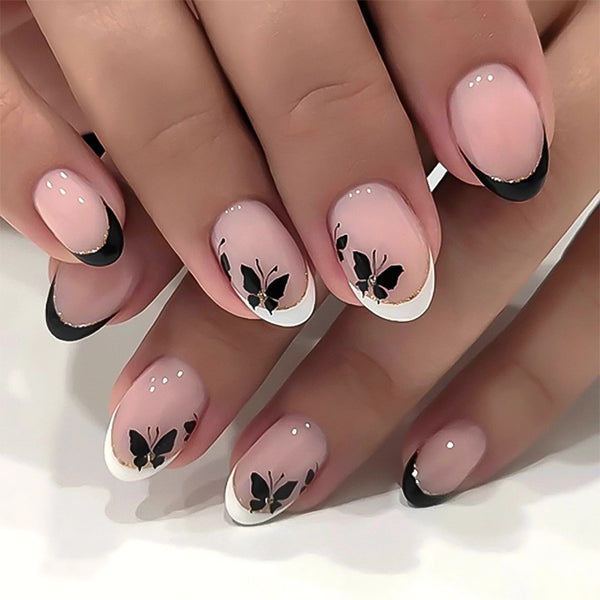 12 Sizes-24 Pcs Press On Nails JP3759