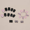 12 Sizes-24 Pcs Press On Nails W637