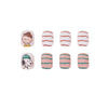 12 Sizes-24 Pcs Press On Nails JP998