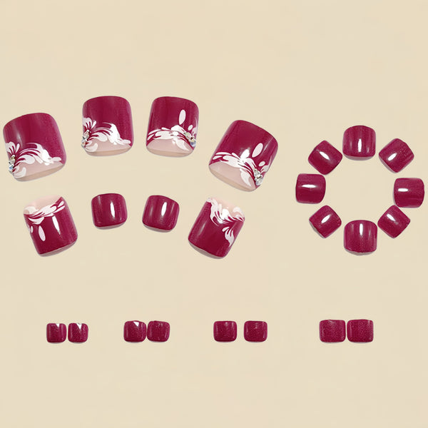 12 Sizes-24 Pcs Press On Nails Y1919