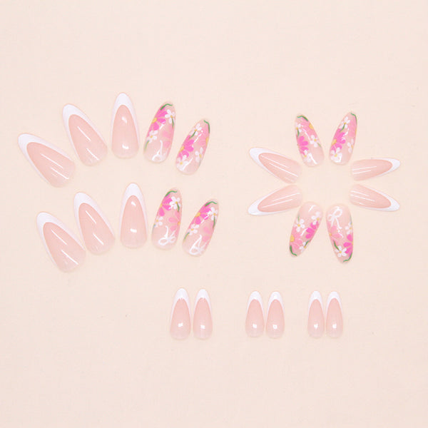 12 Sizes-24 Pcs Press On Nails W1944