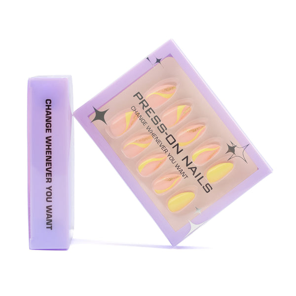 Glamhalo Premiere 30pcs Press On Nails – Eco-Friendly Perfect Fit - GD08