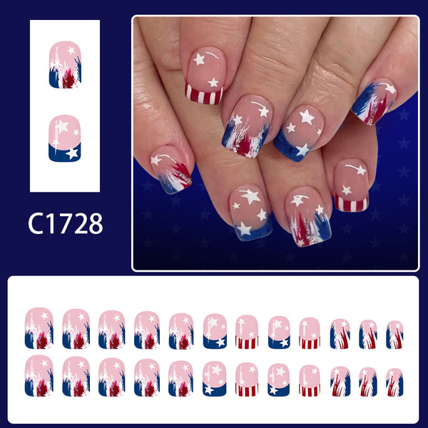 12 Sizes-24 Pcs Press On Nails C1728