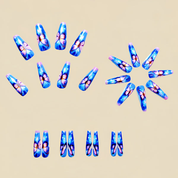 12 Sizes-24 Pcs Press On Nails Y555