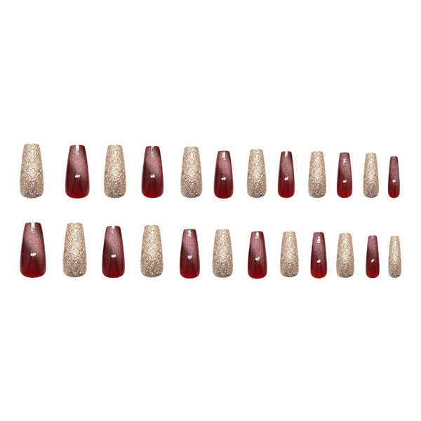 12 Sizes-24 Pcs Press On Nails W1873
