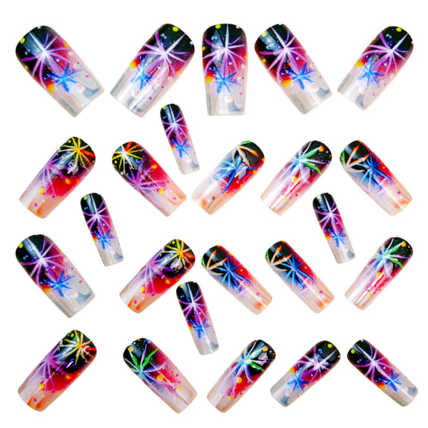 12 Sizes-24 Pcs Press On Nails Y1456