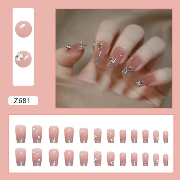 12 Sizes-24 Pcs Press On Nails Z681