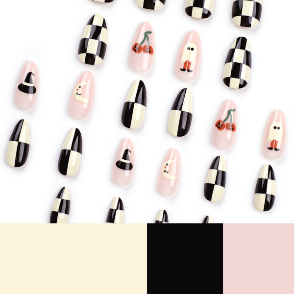 12 Sizes-24 Pcs Press On Nails JP3124
