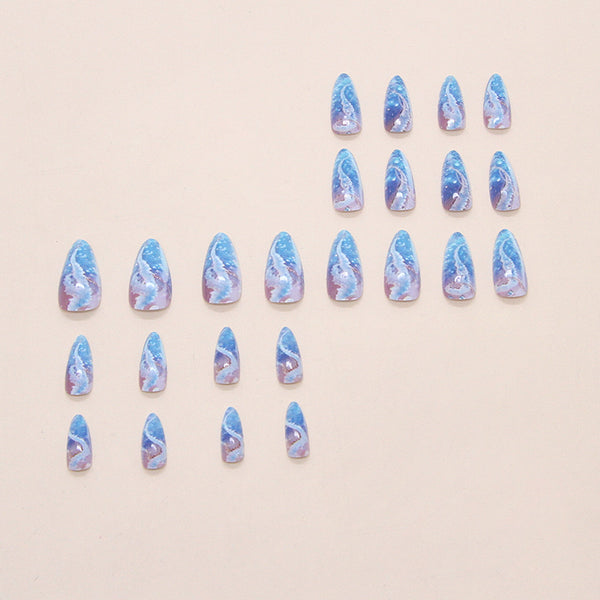 12 Sizes-24 Pcs Press On Nails W1922