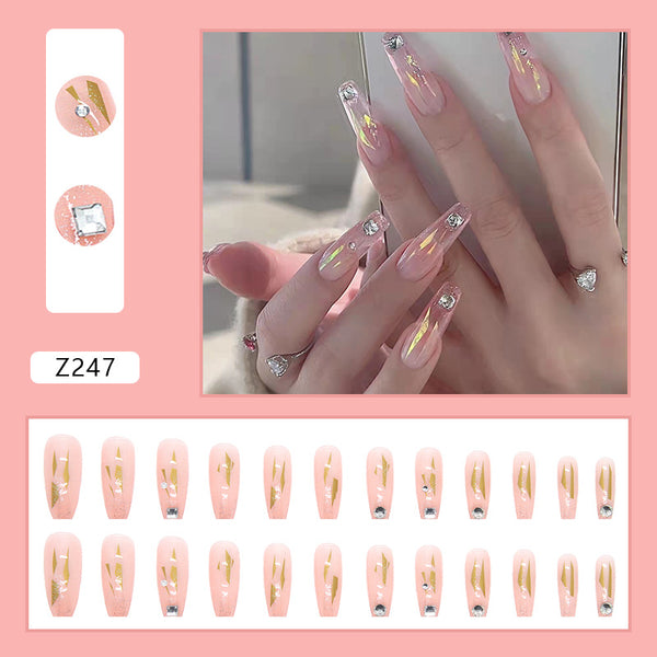 12 Sizes-24 Pcs Press On Nails Z243