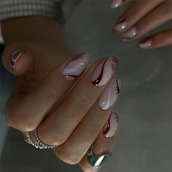 12 Sizes-24 Pcs Press On Nails JP3662