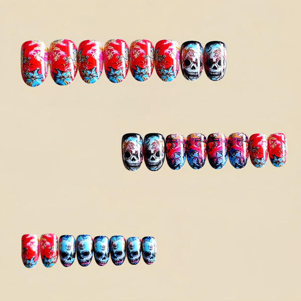 12 Sizes-24 Pcs Press On Nails Y1172