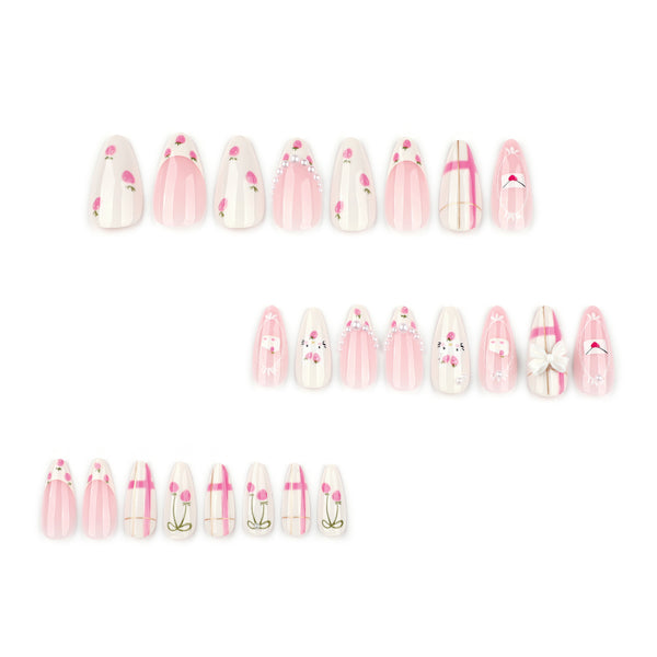 12 Sizes-24 Pcs Press On Nails JP3915
