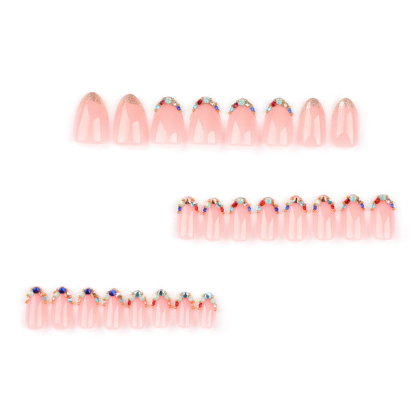 12 Sizes-24 Pcs Press On Nails JP3322