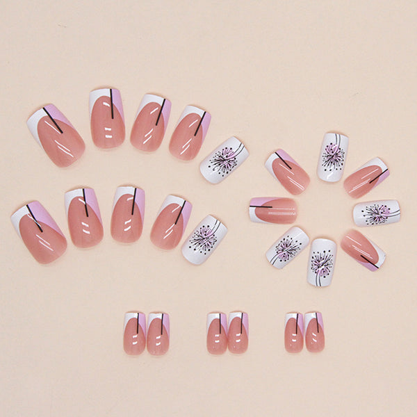 12 Sizes-24 Pcs Press On Nails W496
