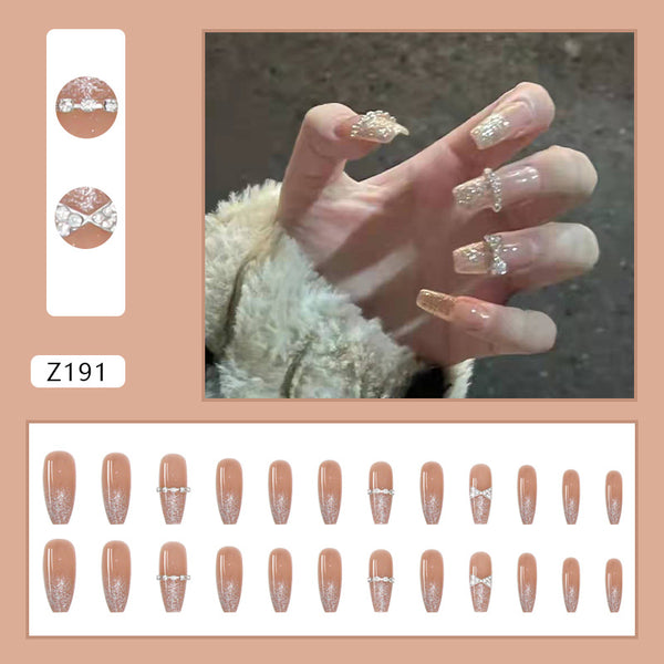 12 Sizes-24 Pcs Press On Nails Z162