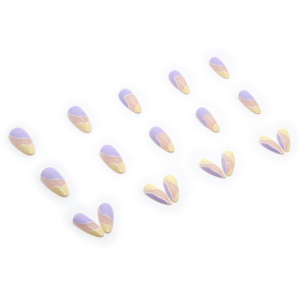 12 Sizes-24 Pcs Press On Nails W114