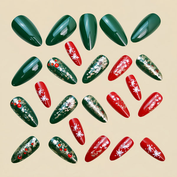 12 Sizes-24 Pcs Press On Nails Y1238
