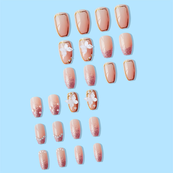 12 Sizes-24 PcsPress On Nails DZ063
