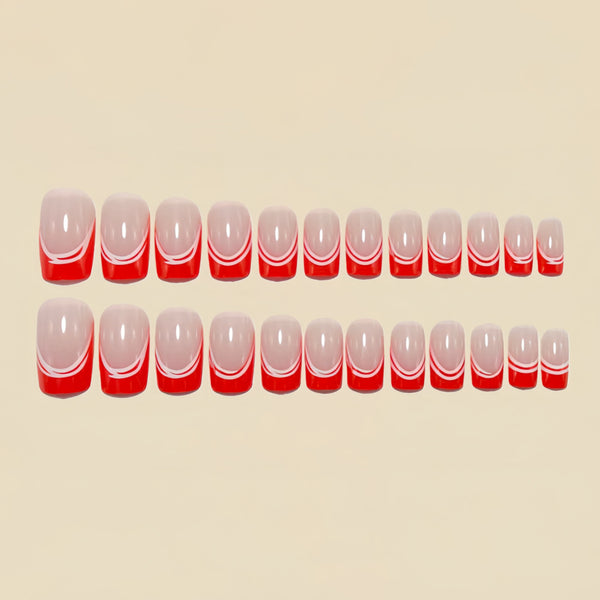 12 Sizes-24 Pcs Press On Nails Y1569