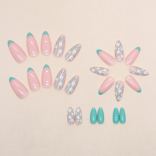 12 Sizes-24 Pcs Press On Nails W1095
