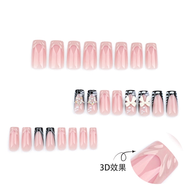 12 Sizes-24 Pcs Press On Nails JP3395