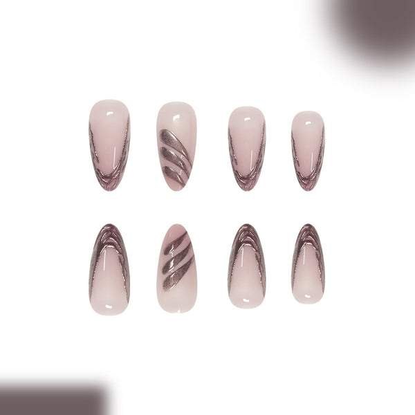 12 Sizes-24 Pcs Press On Nails C1420