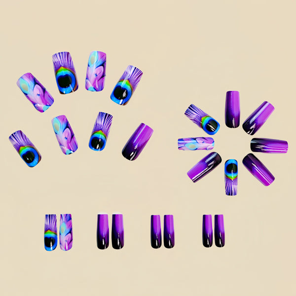 12 Sizes-24 PcsPress On Nails Y411