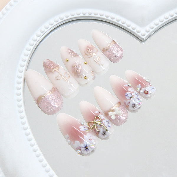 12 Sizes-24 Pcs Press On Nails Z1059