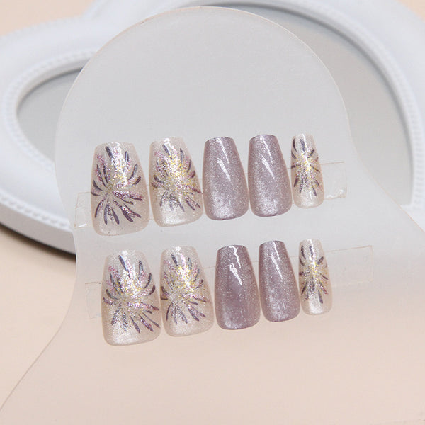 12 Sizes-24 Pcs Press On Nails MY013